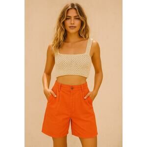 Vintage 90s Women's Orange Duckhead Highwaisted Shorts XS/S